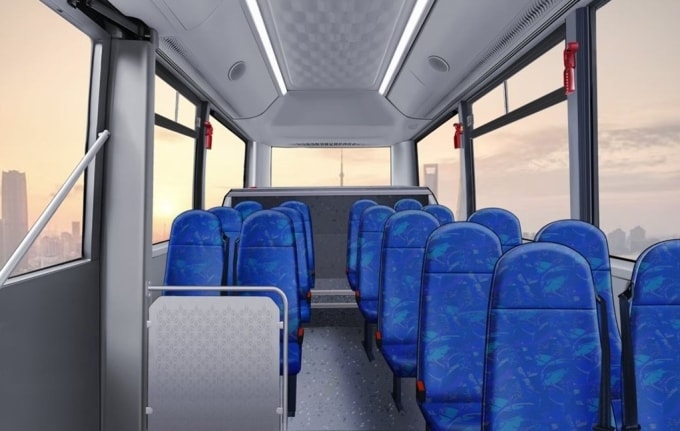 Thiết kế nội thất bus điện EB 6 phiên bản chuyên chở học sinh. Ảnh: VinFast