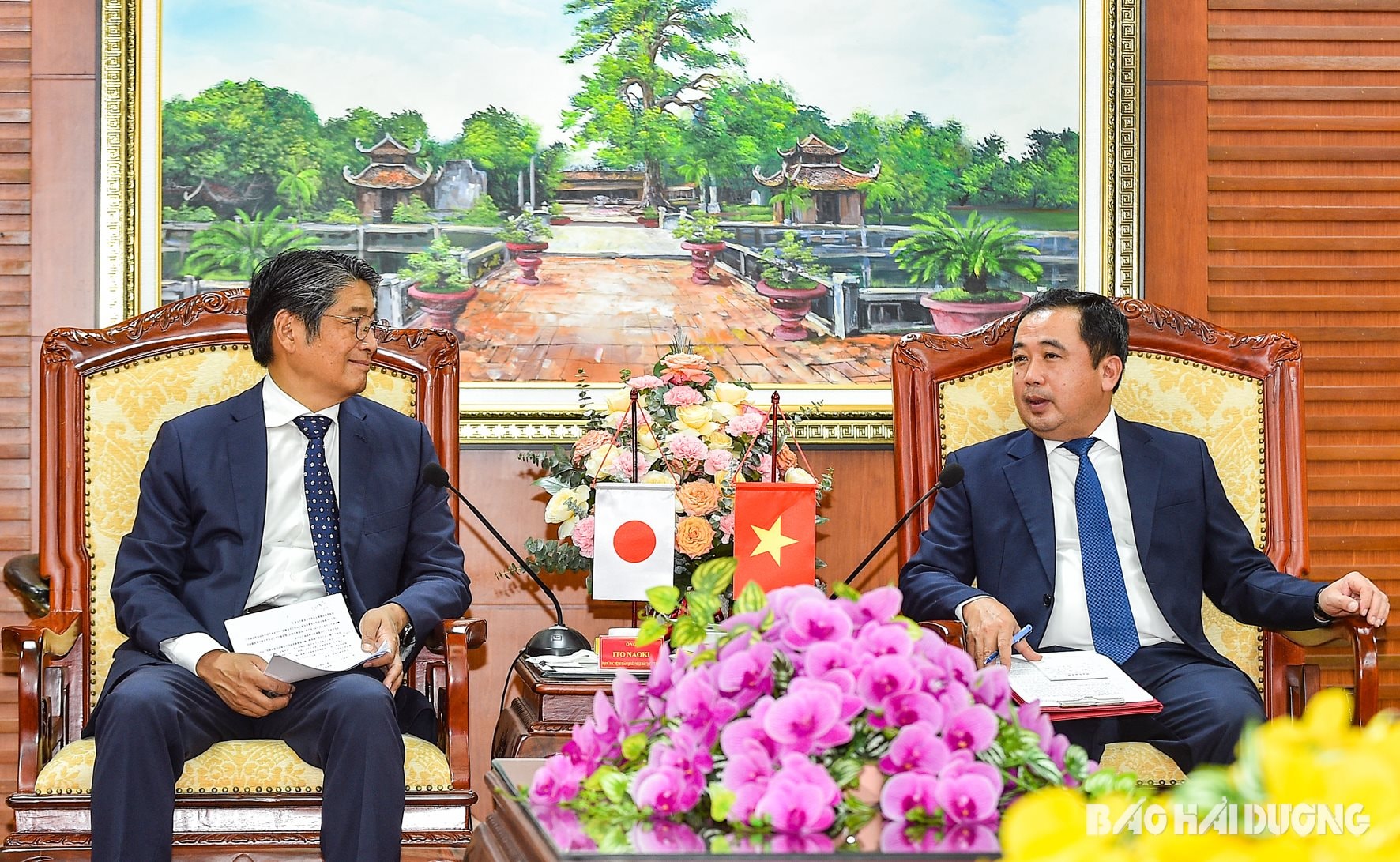 Đồng chí Bí thư Tỉnh ủy Trần Đức Thắng tiếp Đại sứ Nhật Bản tại Việt Nam Ito Naoki