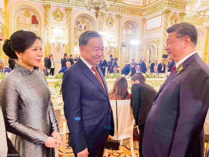 Tổng Bí thư Tô Lâm và phu nhân gặp Tổng Bí thư, Chủ tịch Trung Quốc Tập Cận Bình đêm 8/5. Ảnh: Baoquocte