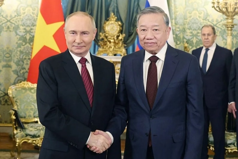 Tổng Bí thư Tô Lâm và Tổng thống Nga Vladimir Putin
