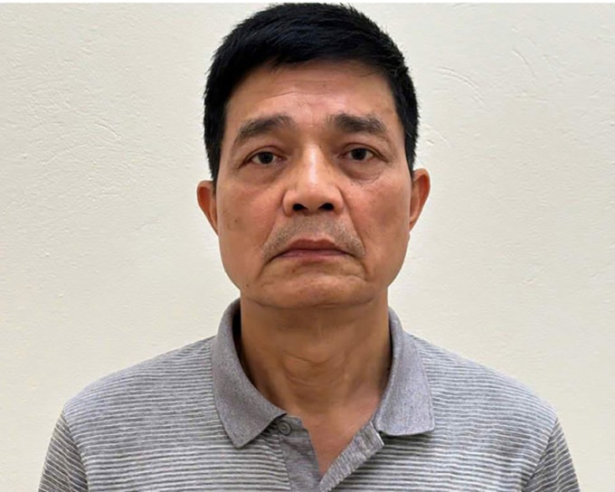 Nguyên Cục trưởng Nguyễn Thanh Phong lúc bị bắt. Ảnh: Bộ Công an