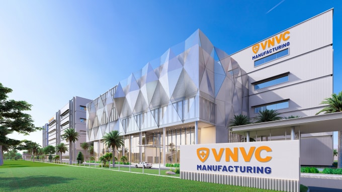 Phối cảnh thiết kế Nhà máy Vaccine và Sinh phẩm VNVC, dự kiến hoàn thành vào cuối năm 2027. Ảnh: VNVC