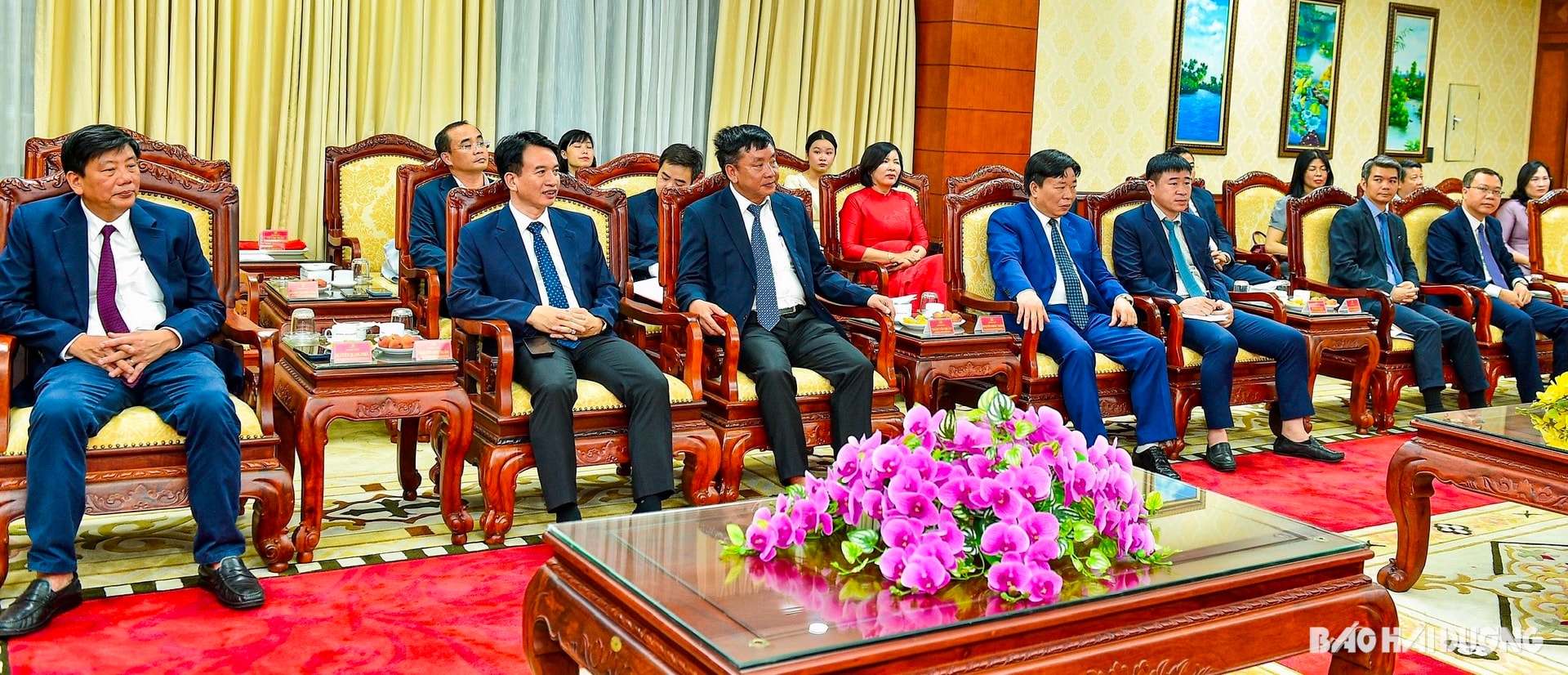 Đại biểu tỉnh Hải Dương tiếp và làm việc với đoàn