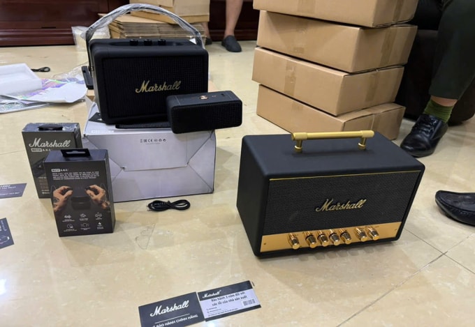 Số loa giả bị phát hiện. Ảnh: Linh Đan