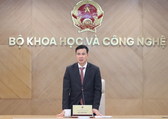 Thứ trưởng Khoa học và Công nghệ Bùi Thế Duy. Ảnh: Anh Dũng