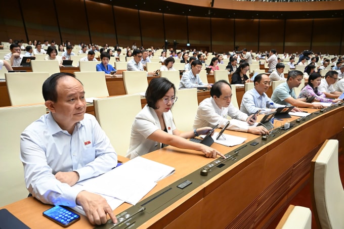 Các đại biểu Quốc hội tại phòng họp Diên Hồng. Ảnh: Cổng TTĐT Quốc hội