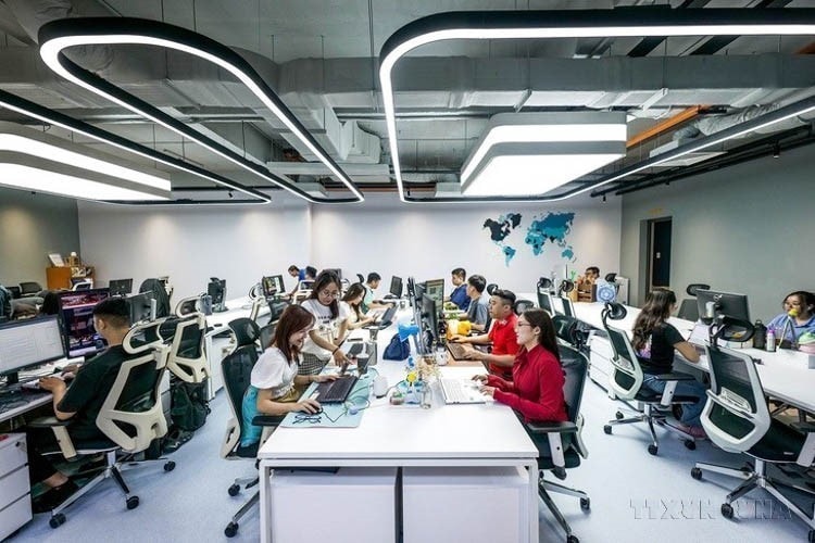 Tuoi Tre Newspaper puts into operation a newsroom based on digital transformation in a modern, multi-functional and creative style, marking a new development milestone of the newspaper on the occasion of its 50th anniversary (December 26, 2024). (Photo: Published by VNA)
