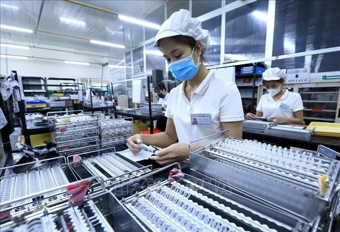 Workers at a factory (Photo: VNA)