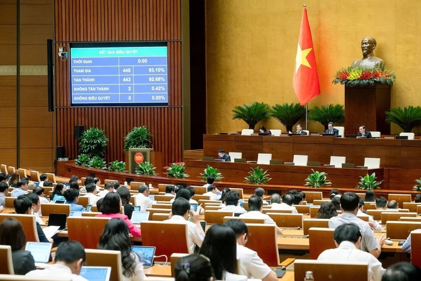 Quốc hội thông qua Luật Thanh tra (sửa đổi). (Ảnh: TTXVN)