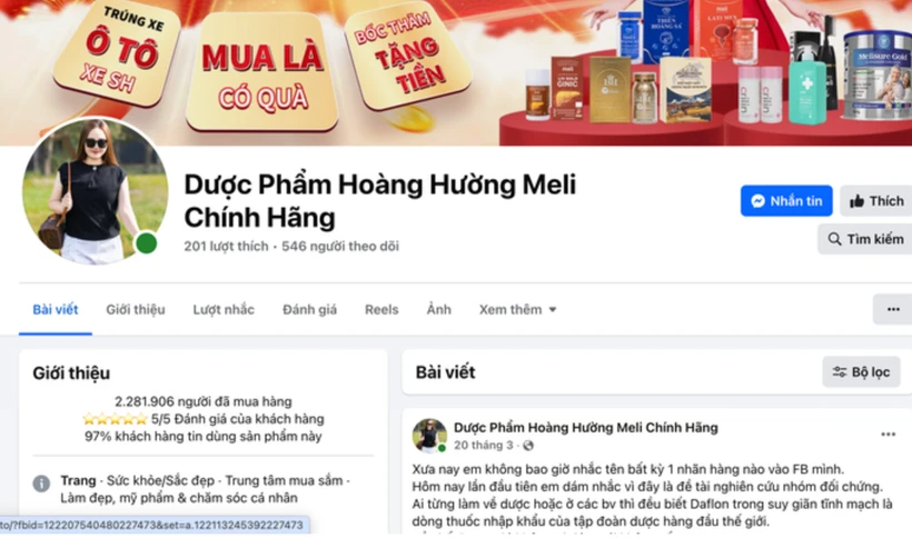 Fanpage có tên 