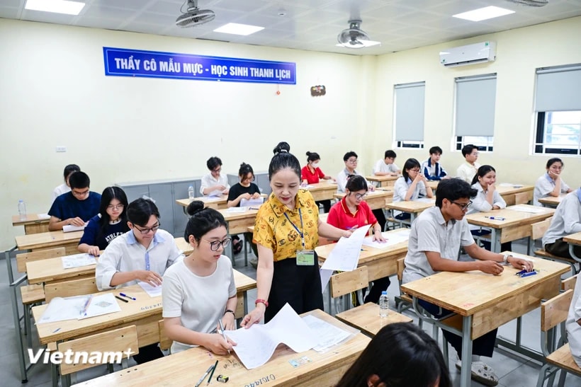 Thí sinh dự thi Tốt nghiệp phổ thông năm 2025. (Ảnh: Minh Sơn/Vietnam+)