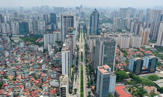 Một dãy tòa chung cư ở trung tâm Hà Nội. Ảnh: Ngọc Thành