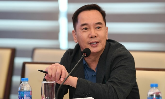 Ông Nguyễn Trung Vũ, Chủ tịch HĐQT Cen Group, phát biểu tại tọa đàm về đầu tư bất động sản, chiều 3/7. Ảnh: TheLeader