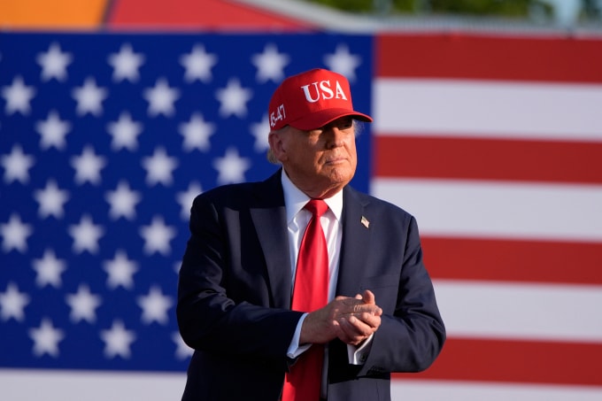 Tổng thống Donald Trump tại Iowa State Fairgrounds ngày 3/7. Ảnh: Reuters