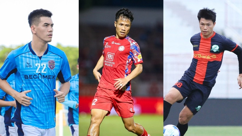 Becamex Thành phố Hồ Chí Minh, Công an Thành phố Hồ Chí Minh và Ninh Bình (từ trái sang) là 3 đội bóng mang tên gọi mới ở V-League 2025/26.