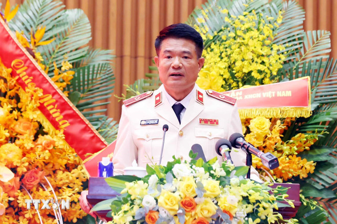 Viện trưởng Viện Kiểm sát Nhân dân Tối cao Nguyễn Huy Tiến phát biểu. (Ảnh: Phạm Kiên/TTXVN) ttxvn-nguyen-huy-tien.jpg