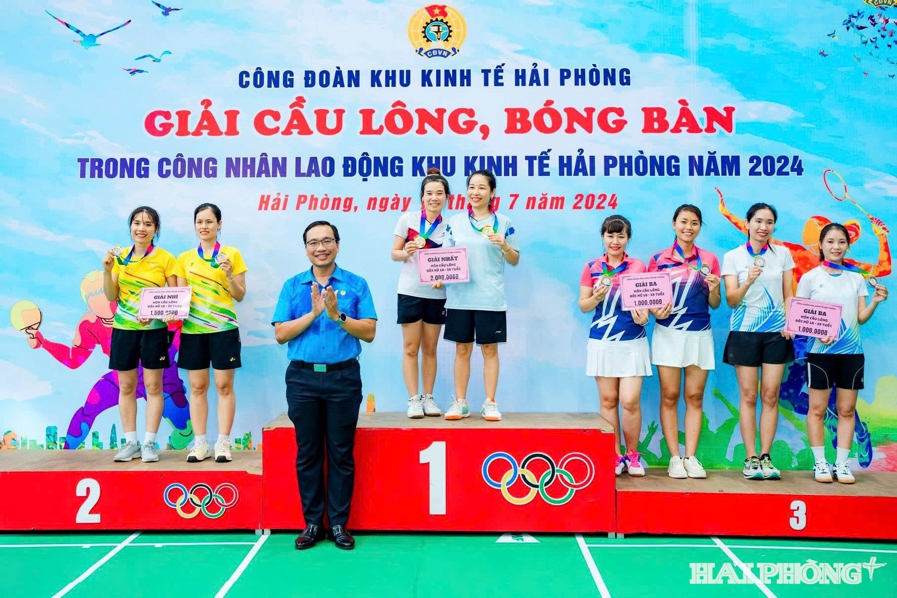 Công đoàn Khu kinh tế Hải Phòng là đơn vị tiêu biểu của thành phố trong việc tổ chức các giải thể thao cho người lao động