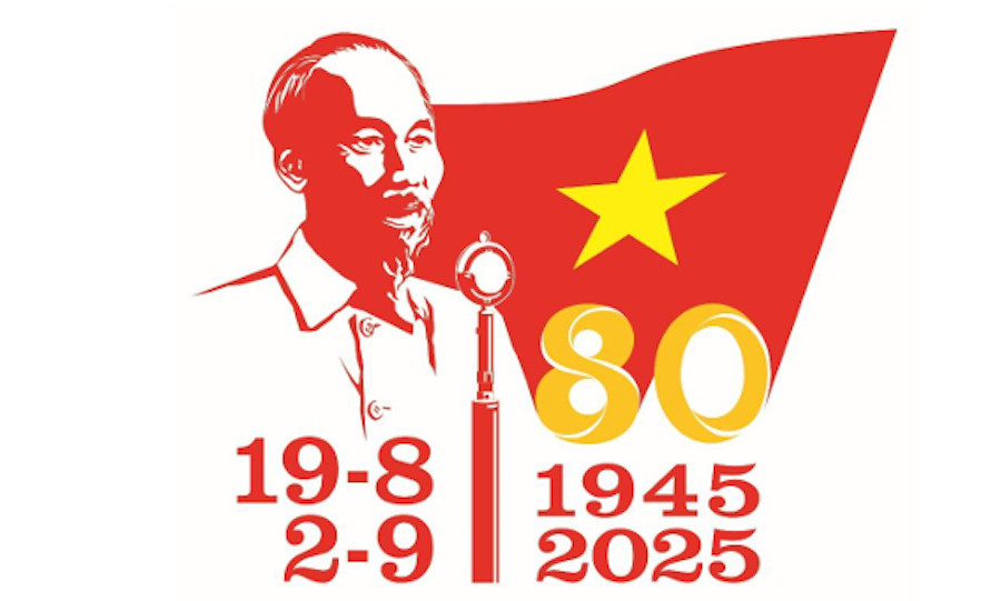 Logo sử dụng trong các hoạt động tuyên truyền Kỷ niệm 80 năm Cách mạng tháng Tám thành công và Quốc khánh 2/9. (Ảnh: Bộ VHTT&DL)