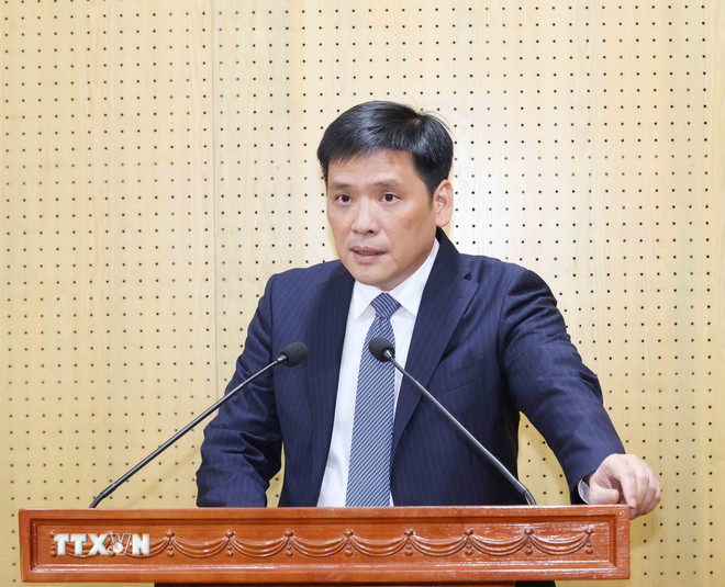Ông Nguyễn Thanh Bình, Phó Trưởng Ban Tổ chức Trung ương, phát biểu nhận nhiệm vụ. (Ảnh: Phương Hoa/TTXVN) ttxvn-nguyen-thanh-binh-3.jpg