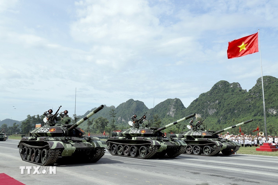Khối xe Tăng thiết giáp. (Ảnh: Tuấn Anh/TTXVN)