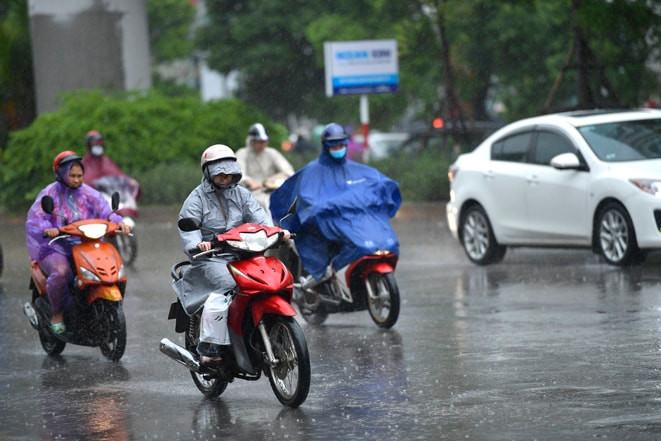 Bắc Bộ có mưa, có nơi mưa to đến rất to.