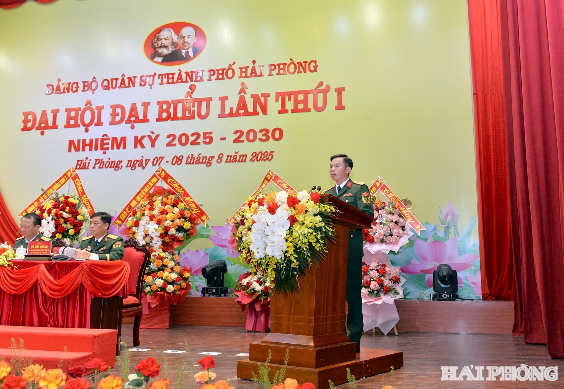Đại tá Bùi Xuân Thắng, Chỉ huy trưởng Bộ Chỉ huy quân sự thành phố phát biểu tại phiên trù bị