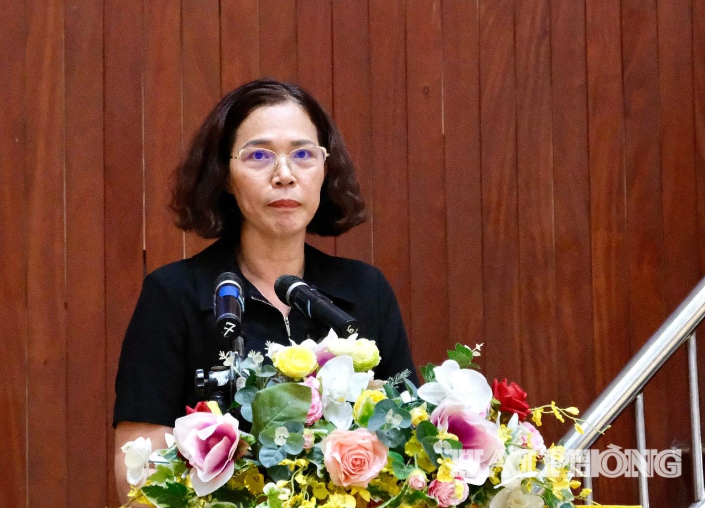 Bà Phạm Thị Tô Trang, Phó Giám đốc Sở Văn hoá, Thể thao và Du lịch Hải Phòng, Trưởng Ban Tổ chức giải khai mạc Giải vô địch đấu kiếm quốc gia 2025