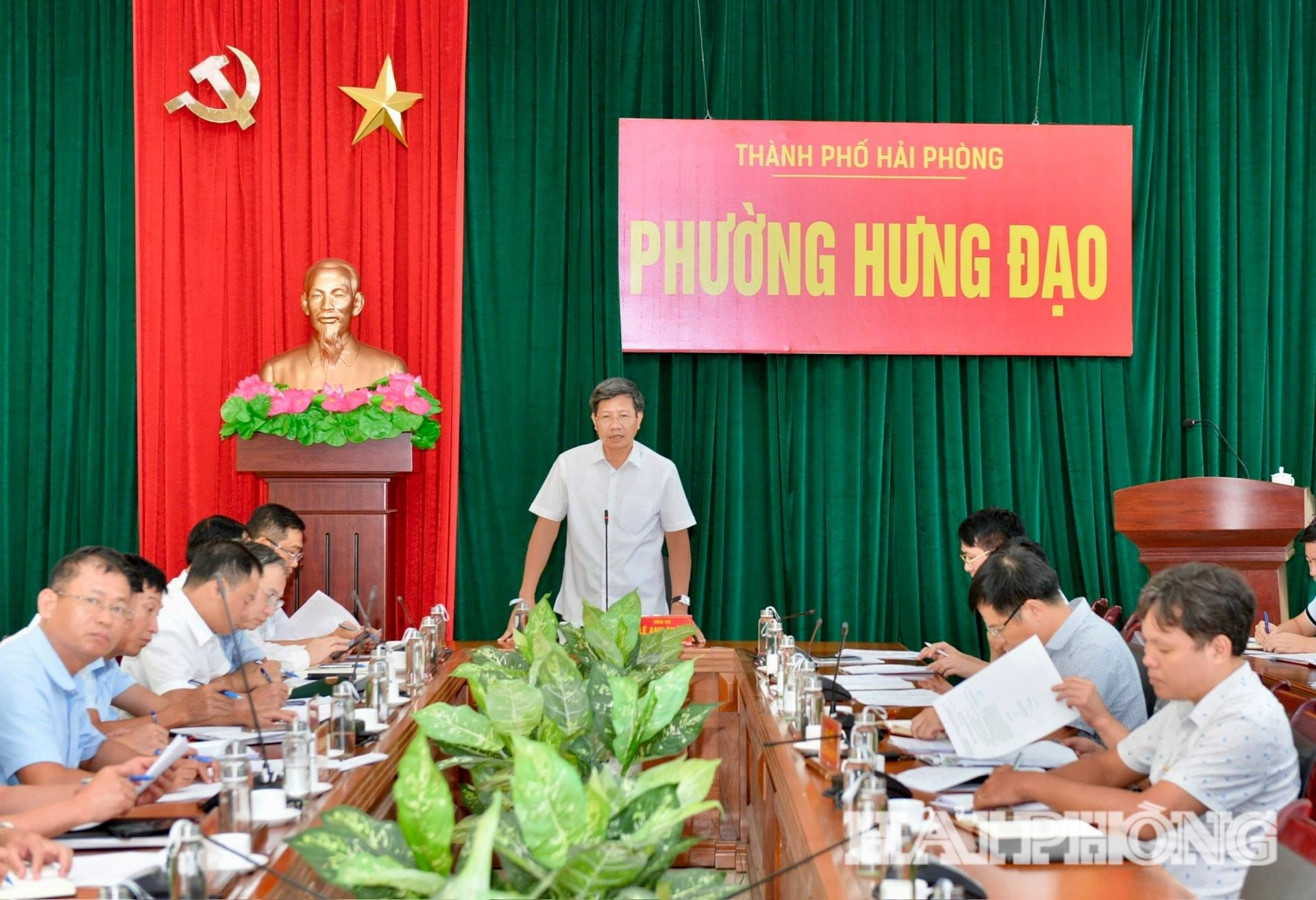 Đồng chí Phó Chủ tịch Thường trực UBND thành phố Hải Phòng Lê Anh Quân phát biểu kết luận cuộc kiểm tra
