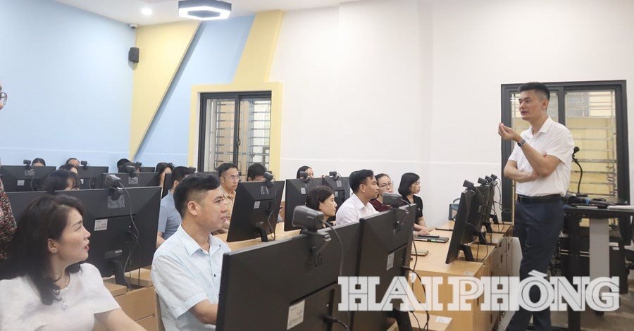 Trung tâm Giáo dục thông minh tương lai Gyeongsangnam với cơ sở vật chất, trang thiết bị hiện đại tại Trung tâm Giáo dục thường xuyên Hải Phòng do tỉnh Gyeongsangnam (Hàn Quốc) hỗ trợ