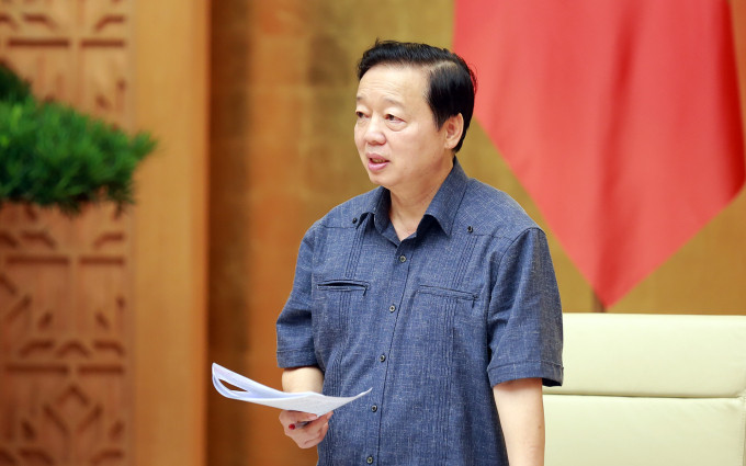 Phó thủ tướng Trần Hồng Hà phát biểu tại cuộc họp về dự thảo Luật Đất đai (sửa đổi), ngày 13/8. Ảnh: VGP