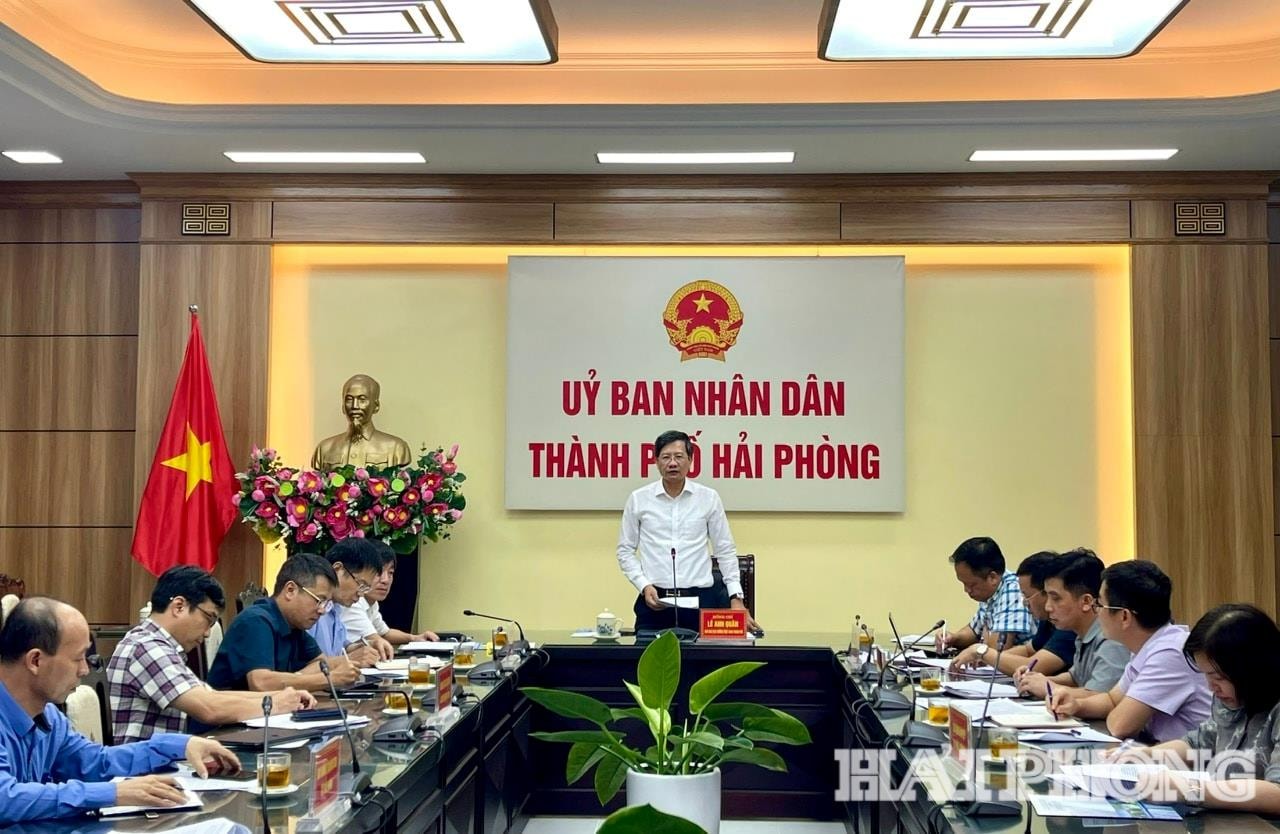 Đồng chí Lê Anh Quân, Phó Chủ tịch Thường trực UBND thành phố phát biểu kết luận cuộc khảo sát