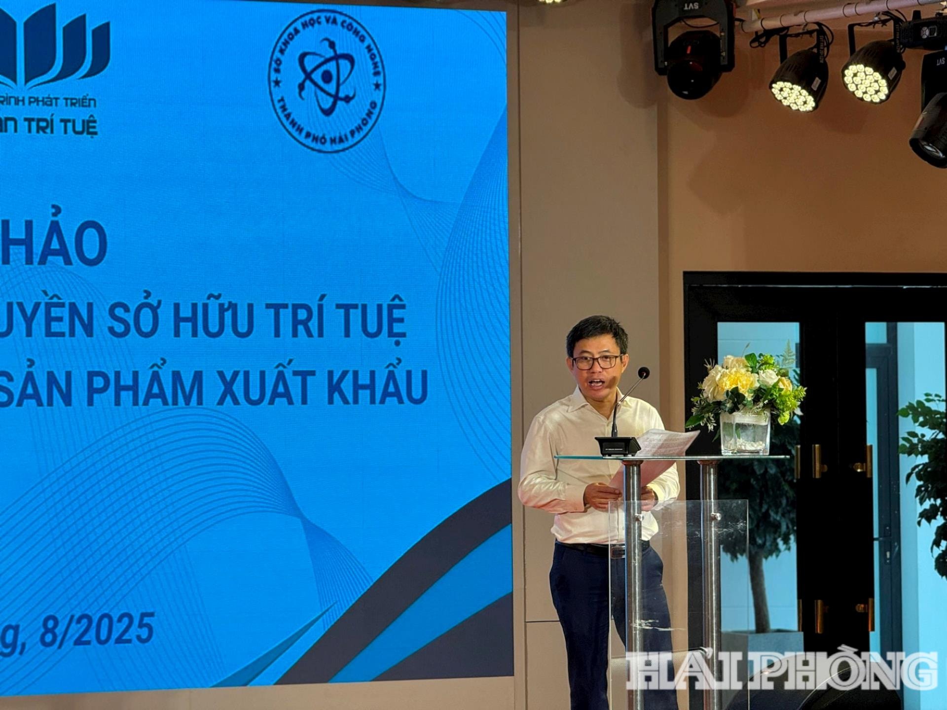 Phó Cục trưởng Cục Sở hữu trí tuệ Lê Huy Anh phát biểu khai mạc