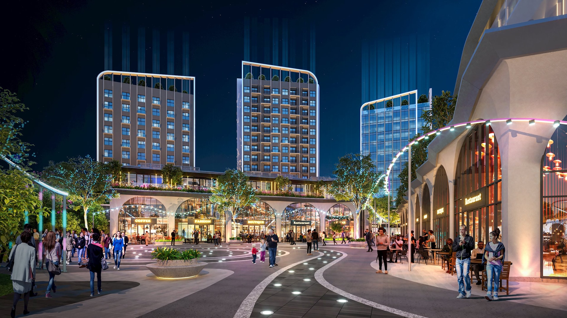 Phối cảnh dự án Night Square với tổng mức đầu tư trên 700 tỷ đồng.
