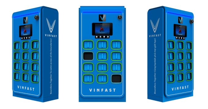 Thiết kế trạm đổi pin xe máy điện VinFast.