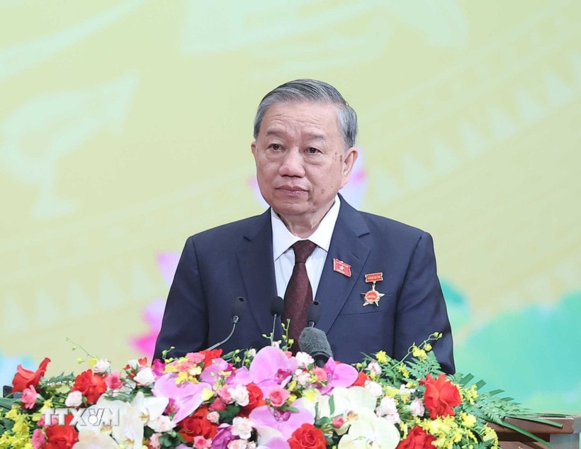 Tổng Bí thư Tô Lâm phát biểu. (Ảnh: Thống Nhất/TTXVN)