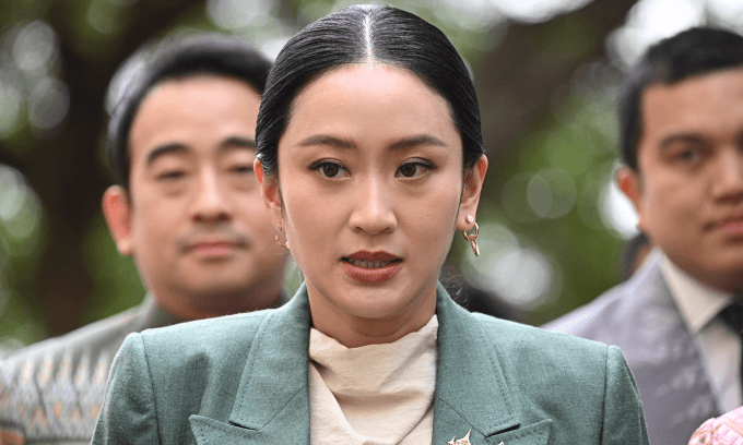 Bà Paetongtarn Shinawatra phát biểu tại Bangkok, Thái Lan hồi tháng 7. Ảnh: AFP