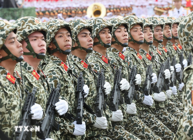 Khối chiến sỹ Đặc công. (Ảnh: Lâm Khánh/TTXVN) ttxvn-dieu-binh-dieu-hanh-2-9-28.jpg