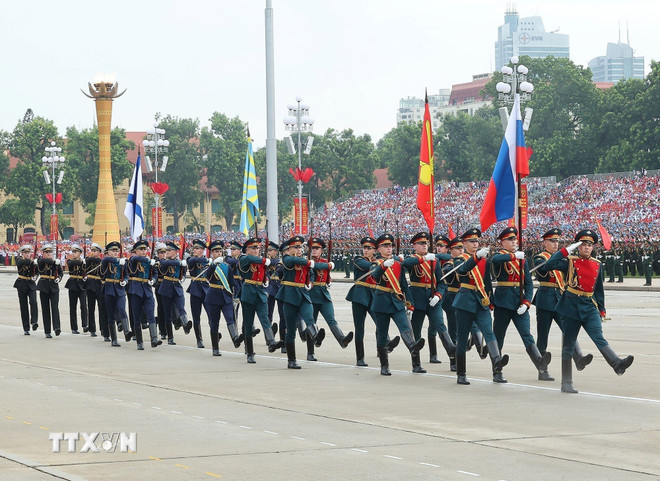 Khối Lực lượng vũ trang Liên bang Nga. (Ảnh: Lâm Khánh/TTXVN) ttxvn-dieu-binh-dieu-hanh-2-9-39.jpg