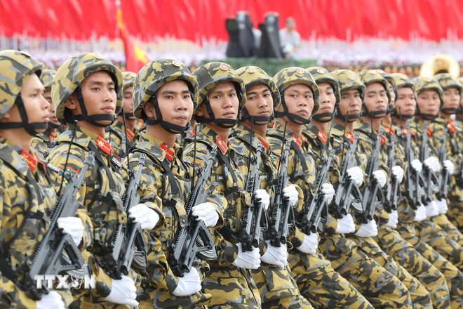 Khối chiến sỹ Công binh. (Ảnh: Lâm Khánh/TTXVN) ttxvn-dieu-binh-dieu-hanh-2-9-37.jpg