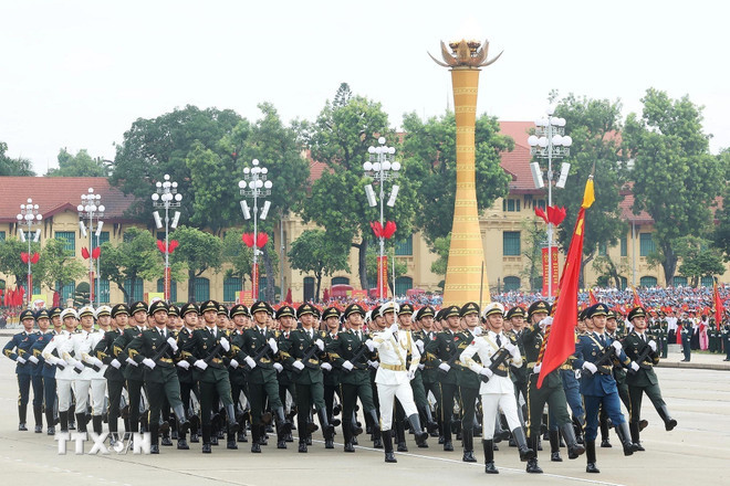 Khối Quân đội Trung Quốc. (Ảnh: Lâm Khánh/TTXVN) ttxvn-dieu-binh-dieu-hanh-2-9-40.jpg