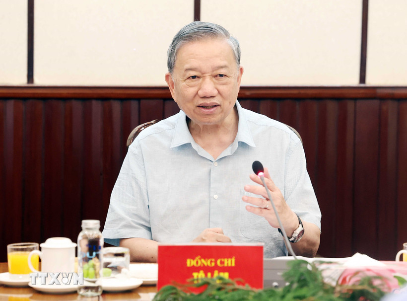 Tổng Bí thư Tô Lâm phát biểu. (Ảnh: Thống Nhất/TTXVN)