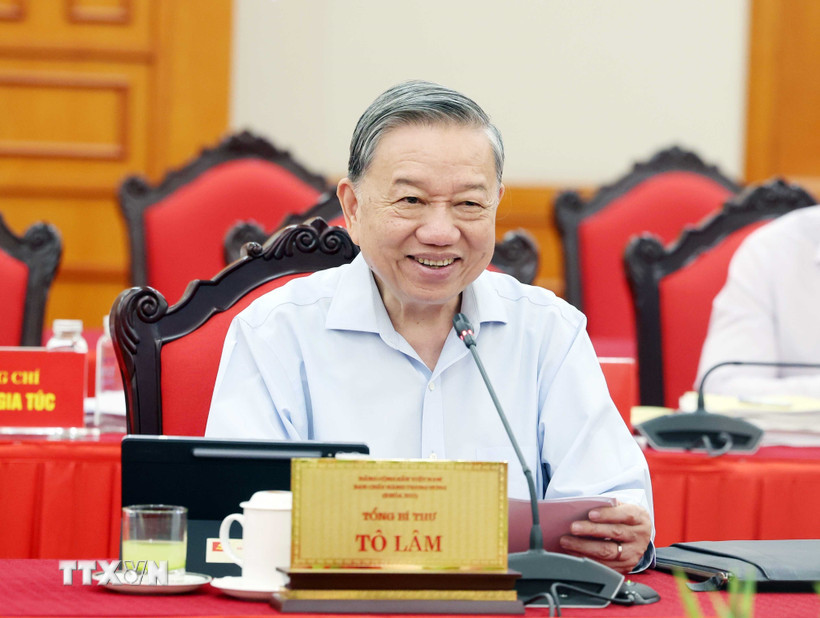 Tổng Bí thư Tô Lâm phát biểu. (Ảnh: Thống Nhất/TTXVN)