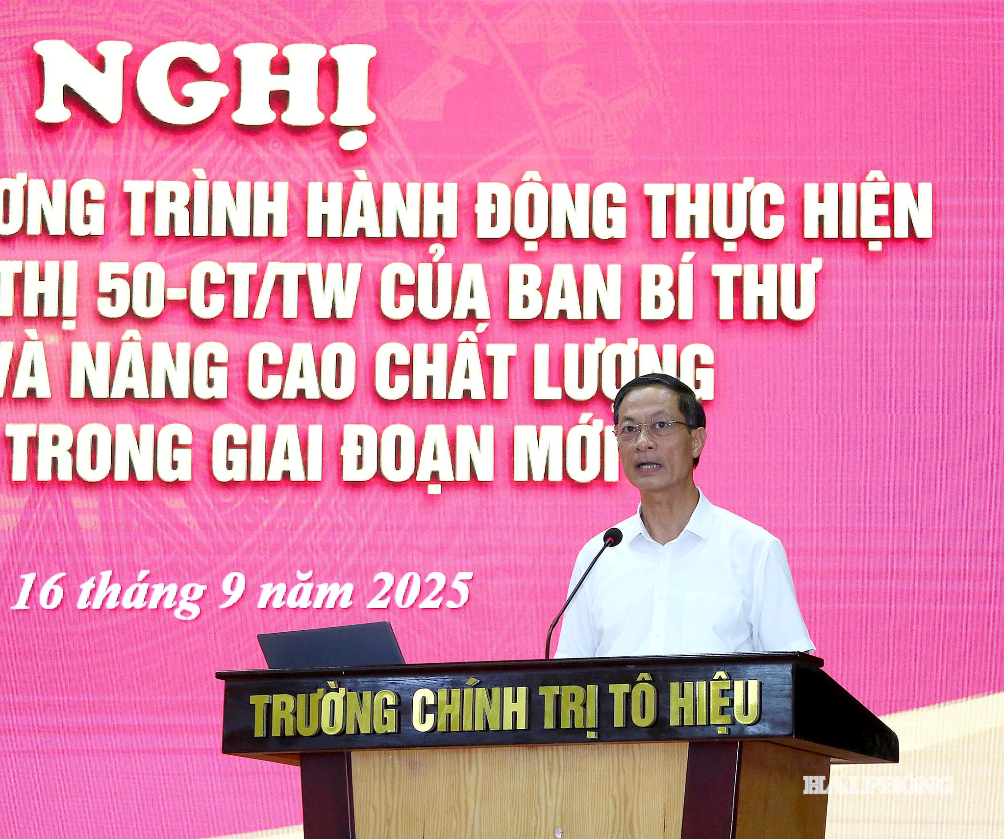 Đồng chí Đỗ Mạnh Hiến, Phó bí thư Thường trực Thành ủy phát biểu