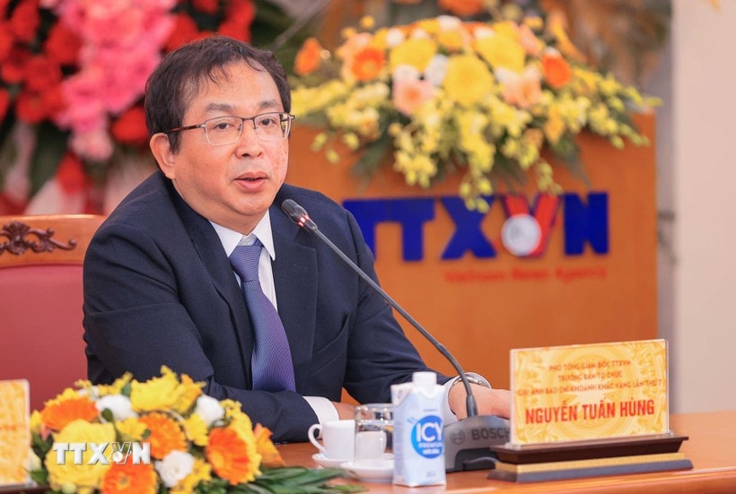 Phó Tổng giám đốc TTXVN Nguyễn Tuấn Hùng. (Ảnh: Hoàng Hiếu/TTXVN)