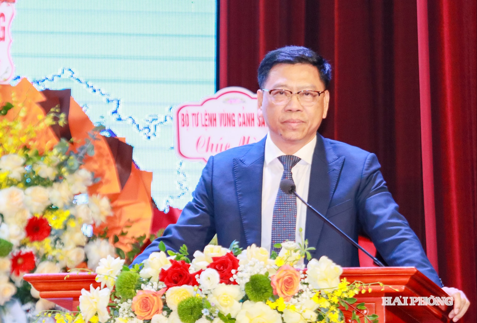 Đồng chí Nguyễn Xuân Sang, Thứ trường Bộ Xây dựng phát biểu tại buổi lễ