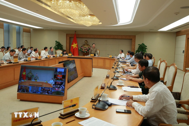 Toàn cảnh cuộc họp. (Ảnh: Diệp Trương/TTXVN) ttxvn-pho-thu-tuong-tran-hong-ha-1.jpg