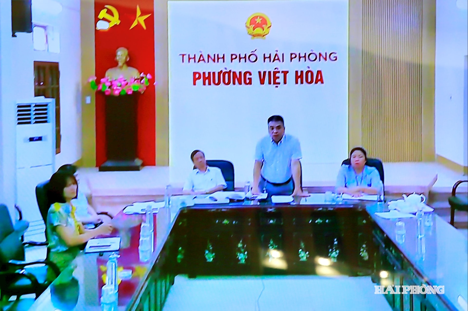 Đại diện phường Việt Hoà báo cáo.