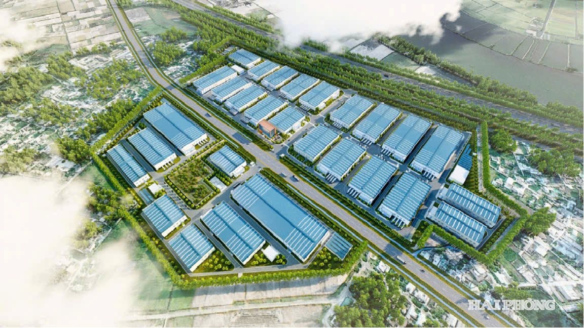 Phối cảnh Dự án đầu tư xây dựng và kinh doanh hạ tầng cụm công nghiệp Cẩm Văn.