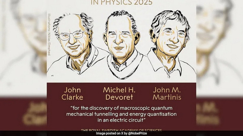 Các nhà khoa học John Clarke, Michel Devoret và John Martinis đã giành giải Nobel Vật lý năm 2025 cho 