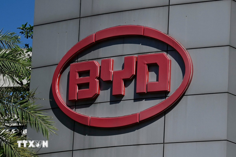 Trụ sở hãng sản xuất xe điện BYD ở tỉnh Quảng Đông (Trung Quốc). (Ảnh: AFP/TTXVN)
